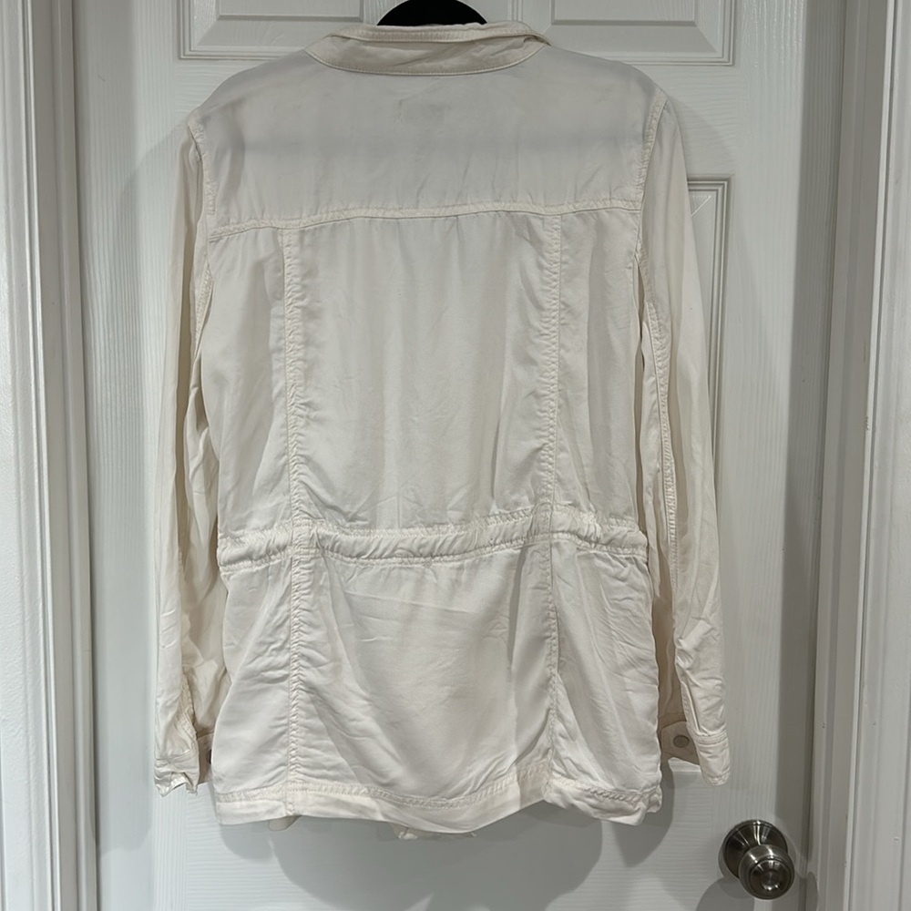 Off White Loft Utility Jacket, Size Large - image 4
